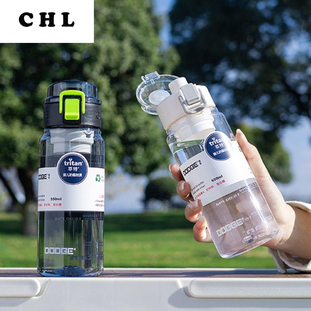 CHL Sức chứa lớn Chai nước bằng nhựa Bền Trong suốt Chai Thể Thao 550ml Bình uống nước tập thể dục Tritan Chai nước cầm tay bằng nhựa Thể thao ngoài trời