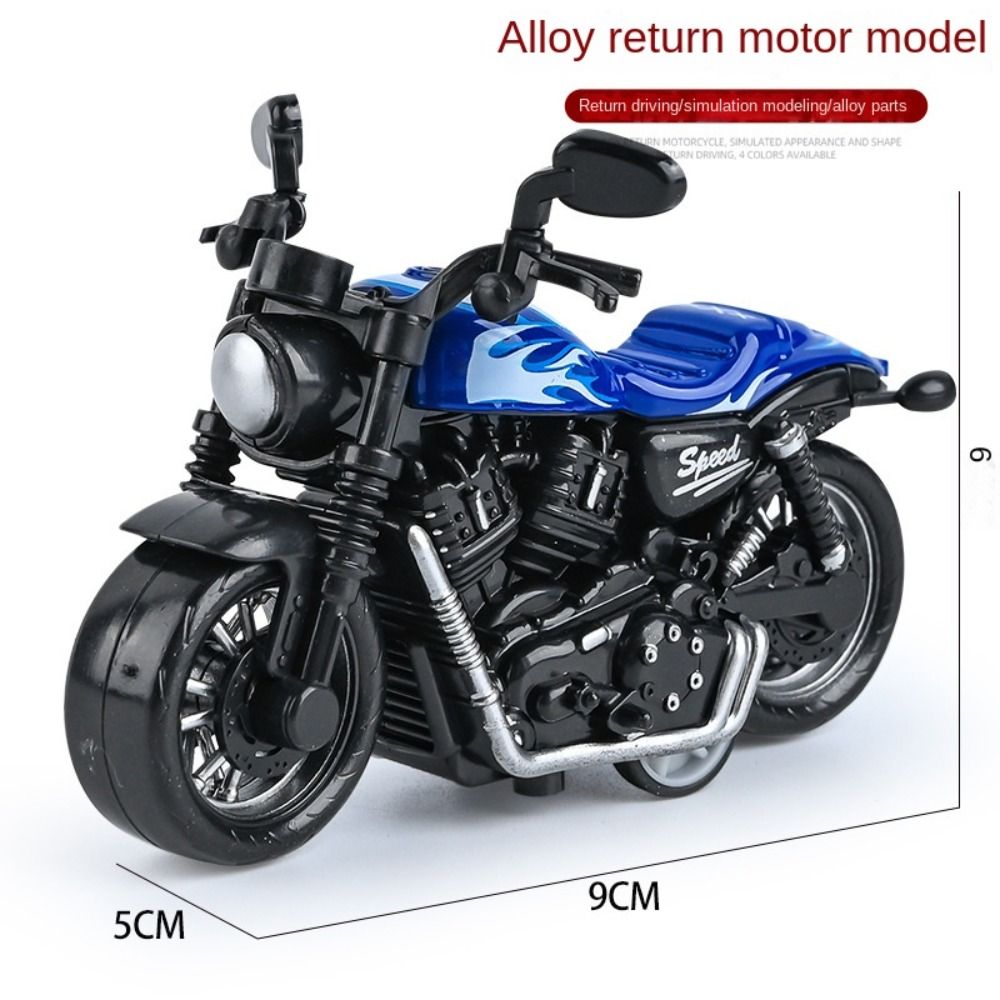 YAHURO Xe kéo lùi Mô hình xe máy kéo Mini Hợp kim Mô hình xe máy Đồ chơi xe máy Mô phỏng Mô hình hành động xe máy Đồ chơi bé trai - 2