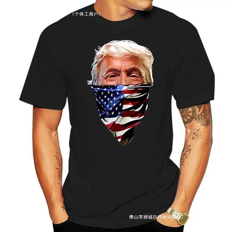 2025 Năm Mới Cotton Cổ Tròn Tay Ngắn T Áo Thun President USA Hip Hop Dona Trump W America Bandana Casual Thời Trang Hàn Quốc Giản Dị Lễ Hội Mùa Xuân Giáng