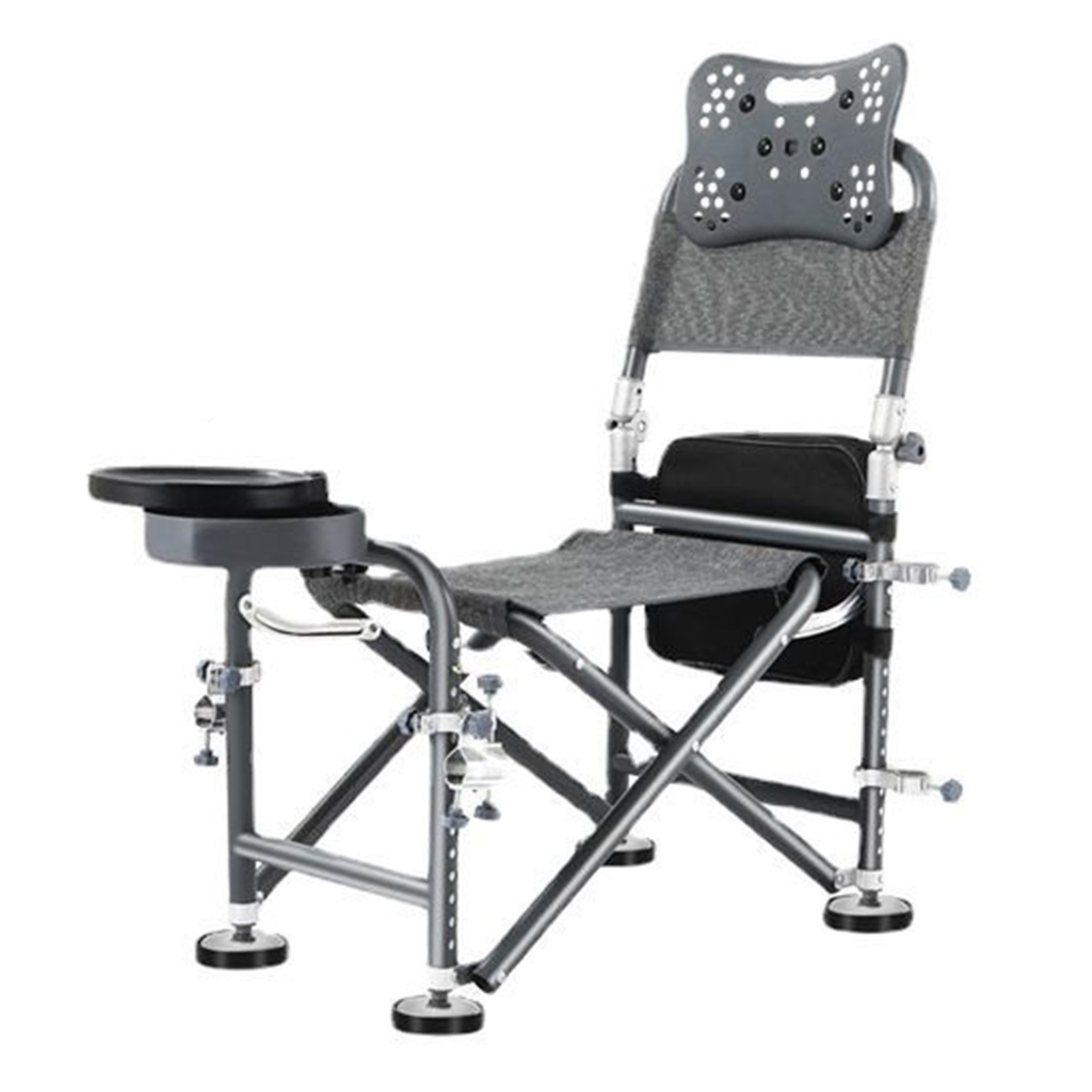 Folding Fishing Chair 13 Levels Height Adjustable Portable Lightweight Stainless Steel Multifunction Collapsible Deck Chair Seat Stool Fishing Accessories ราคา 3,022 บาท*ส่งฟรี