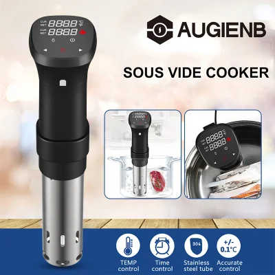 【1100W】AUGIENB Electric Slow Cooker Meat Food Processor Pressure Cooker Sous Vide Cooker Sous Vide Machine Thermal Immersion Circulator Machine with Large Digital LCD Display / Time&Temperature Control / Quiet & Accurate