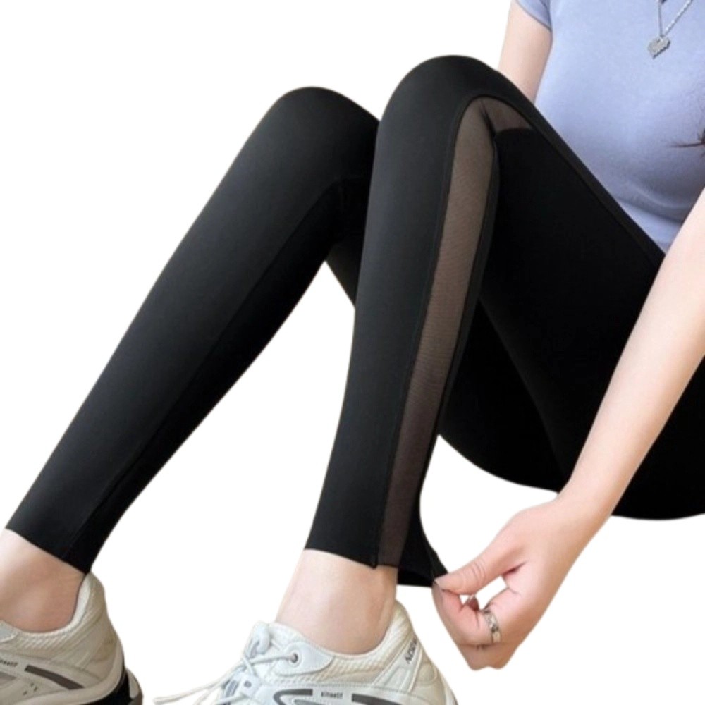 ANNA STORY Lưới Quần da cá mập cho phụ nữ Cạp cao Da Băng Quần bút chì yoga Quần cá mập Giảm cân Quần bó nữ cho mùa hè - 2
