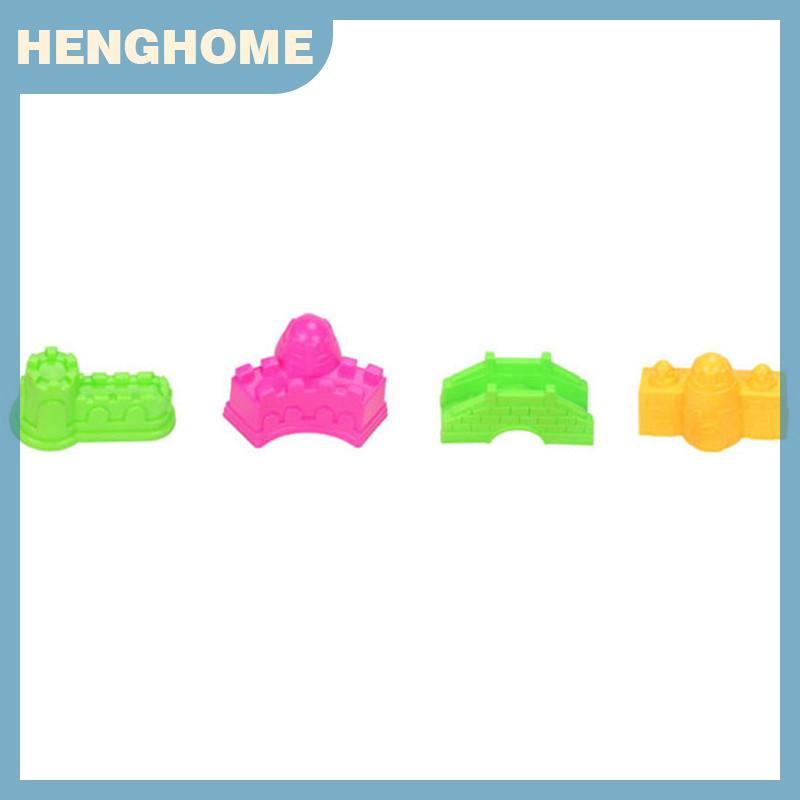 HENGHOME 4Pcs Plastic Castle Building Model Mold Beach Fun Toys For Kids Children Toy