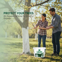 Tree Whitewash Paint for Fruit Trees and Saplings Anti Insect Freeze Protection Coating for Garden Bonsai Landscaping LA3PF-CHI-PH