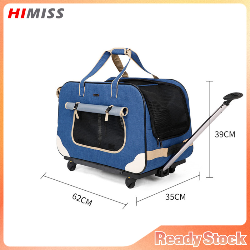 Pet Carrier With Wheels Foldable Breathable Waterproof Rolling Pet Carrier With Detachable Adjustable Trolley For Cats Dogs ราคา 5,249 บาท*ส่งฟรี