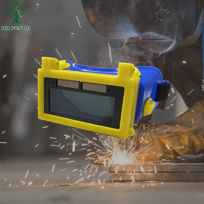 NFA Welding glasses, solar energy fully automatic dimming welding, welding, burning, welding, two protection welding, flip over glasses