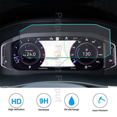 For Volkswagen Tiguan 2019 2020 2021 Instrument Panel Tempered Glass Screen Protector Dashboard Screen Anti Scratch film