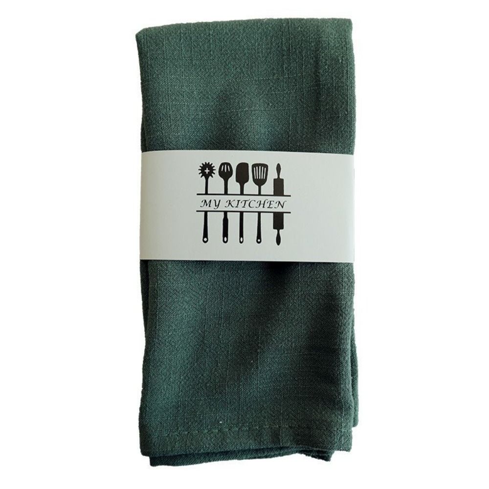 ZM6J3J Tái sử dụng Khăn ăn vải lanh cotton Mềm Trang trí bàn Khăn trà Đa năng Hoài cổ Tấm lót đĩa Tiệc - 6