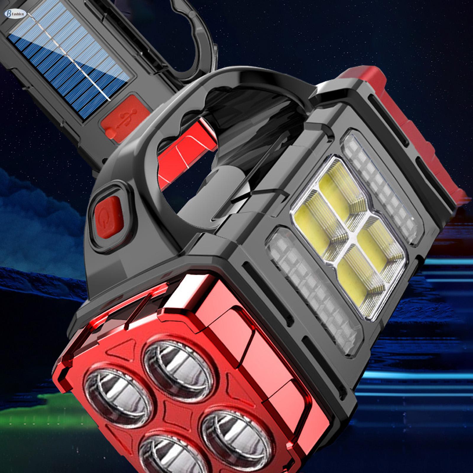 B-F Solar Energy 3 in 1 LED Glare Flashlight Waterproof Two Light Sources Flashlight for Camping Hiking Picnic Travel BF-MY ราคา 176 บาท*ส่งฟรี