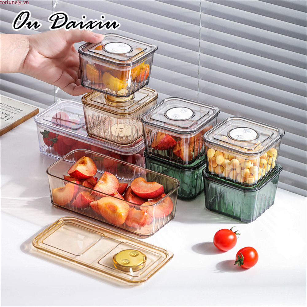 OUDAIXIU กล่องเก็บของพร้อมใช้กล่องแช่เย็นกล่องเก็บของเกรดอาหารพิเศษกล่องเก็บของผลไม้สดครัวแช่แข็ง ราคา 20 บาท*ส่งฟรี