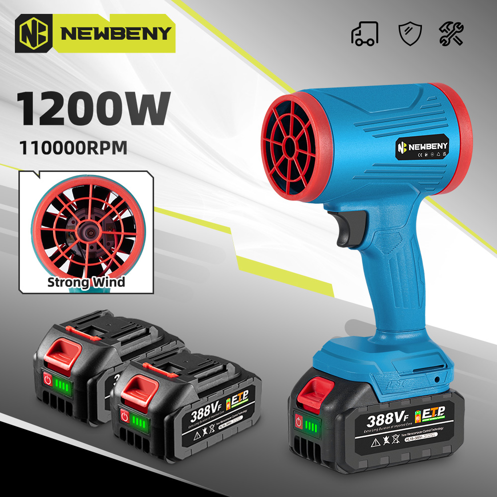 1200W Electric Blower Turbo Jet Fan Cordless Efficient Car Dryer Handheld Dust Blowing Tools For Makita 18V-21V Battery