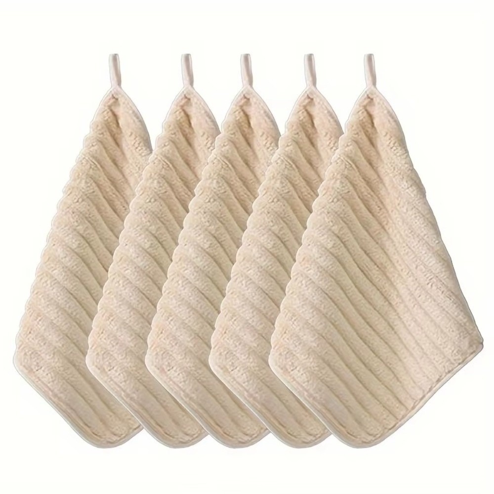 PIEPING 5PCS Siêu thấm hút Bộ khăn tay 11,811,8 inch Mềm mại Khăn lau và khăn rửa   Đồ dùng cần thiết hàng ngày Khăn treo phòng tắm dành cho hộ gia đình - 3