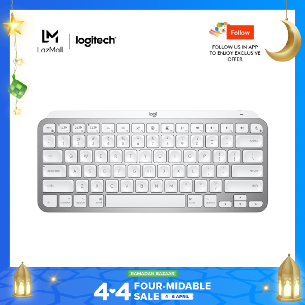 Logitech MX Keys Mini for Mac Minimalist Wireless Illuminated Keyboard, Compact, Bluetooth, Backlit, USB-C, Compatible with Apple macOS, iOS, Windows, Linux, Android, Metal Build Singapore