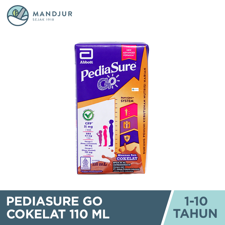 Pediasure Go Cokelat Susu UHT 110 mL