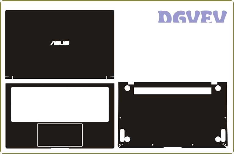 Dgvev 3 tấm Ốp hình dán vỏ ngoài cho ASUS Zenbook 14 ux434fac ux434flc ux434f ux434 Zenbook 13 ux333fa ux333fn ux333f ux333 adsfg