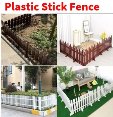 Mini Picket Fence For Garden Fence Mini Small Decorative Plastic Picket Fence for DIY Miniature Garden Dollhouse Barrier