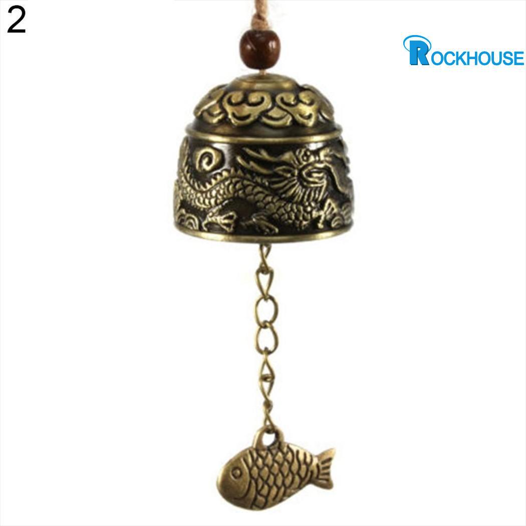 【BYPL】 Ethnic Dragon and Fish Hanging Wind Chime Unique Copper Bell for Blessings In Stock ราคา 89 บาท*ส่งฟรี