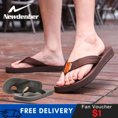 Newdenber Flip Flops Slippers Non-Slip Beach sandalias Slides Men Shoes Big Size
