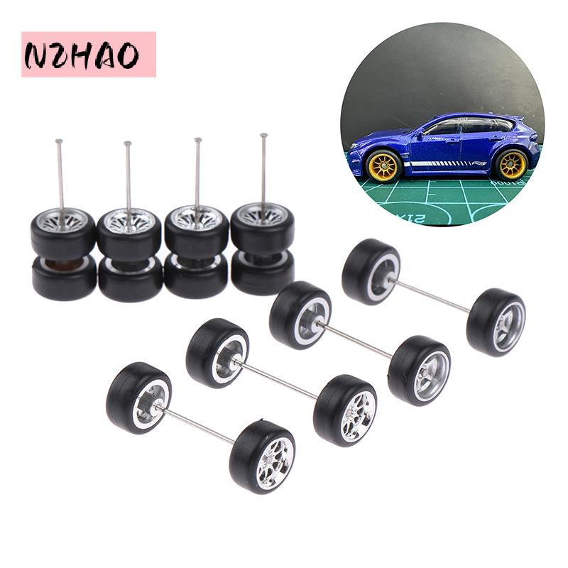 Creative Abs Basic Modified Toy Car Parts for Hotwheels Tomica Mini Gt 1 Set 1 64 Wheel Car Model with Rubber Tires