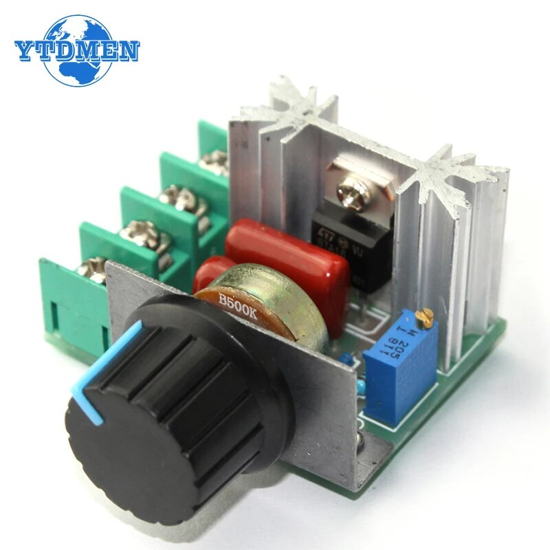 AC 220V 2000W SCR Voltage Regulator Dimmer Motor Speed Controller Thermostat Hight Power Electronic Voltage Regulator Module