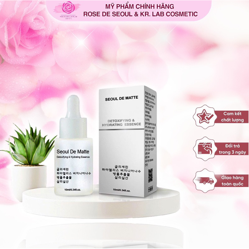 Thải độc seoul de matte hạn 2026 tẩy da chết hoá học và cấp nước ban đêm rose de seoul