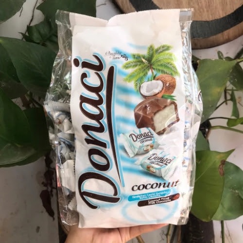 Socola Nhân Dừa Donaci Coconut Bịch 1kg Thổ Nhĩ Kỳ.và bịch 250gr của tnk