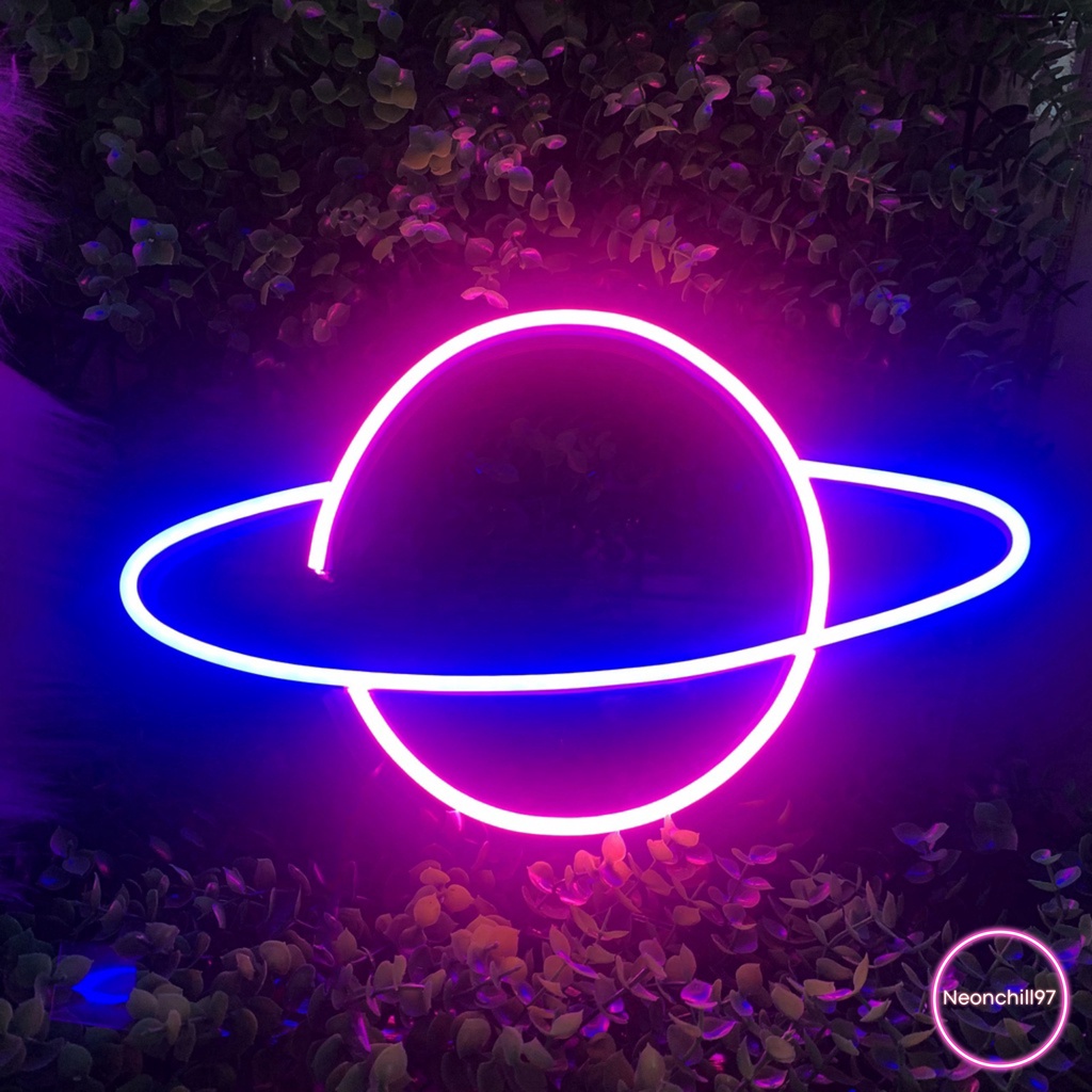 Đèn led neon hành tinh, Neonchill97, 30x18cm, Đèn led neon decor phòng ngủ