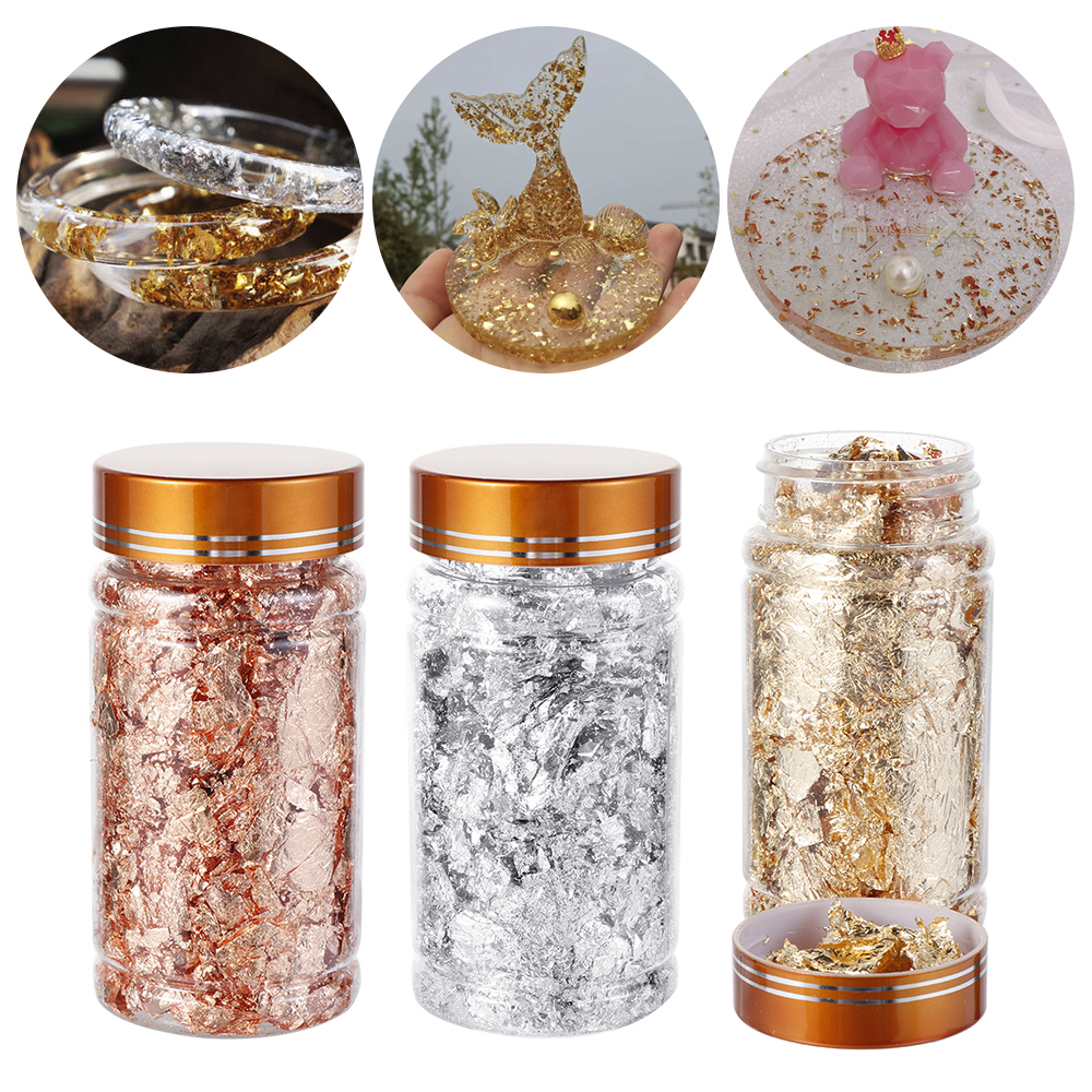 ESTRUS FASHION Glitters Jewelry Making Tool Sequins Art Decoration Gold Foil Filling Materials Gold Leaf Flake Resin Mold Fillings