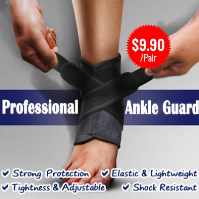 【One Pair】Professional Sports Ankle Guard / Ankle Brace / Ankle Support / Adjustable Breathable