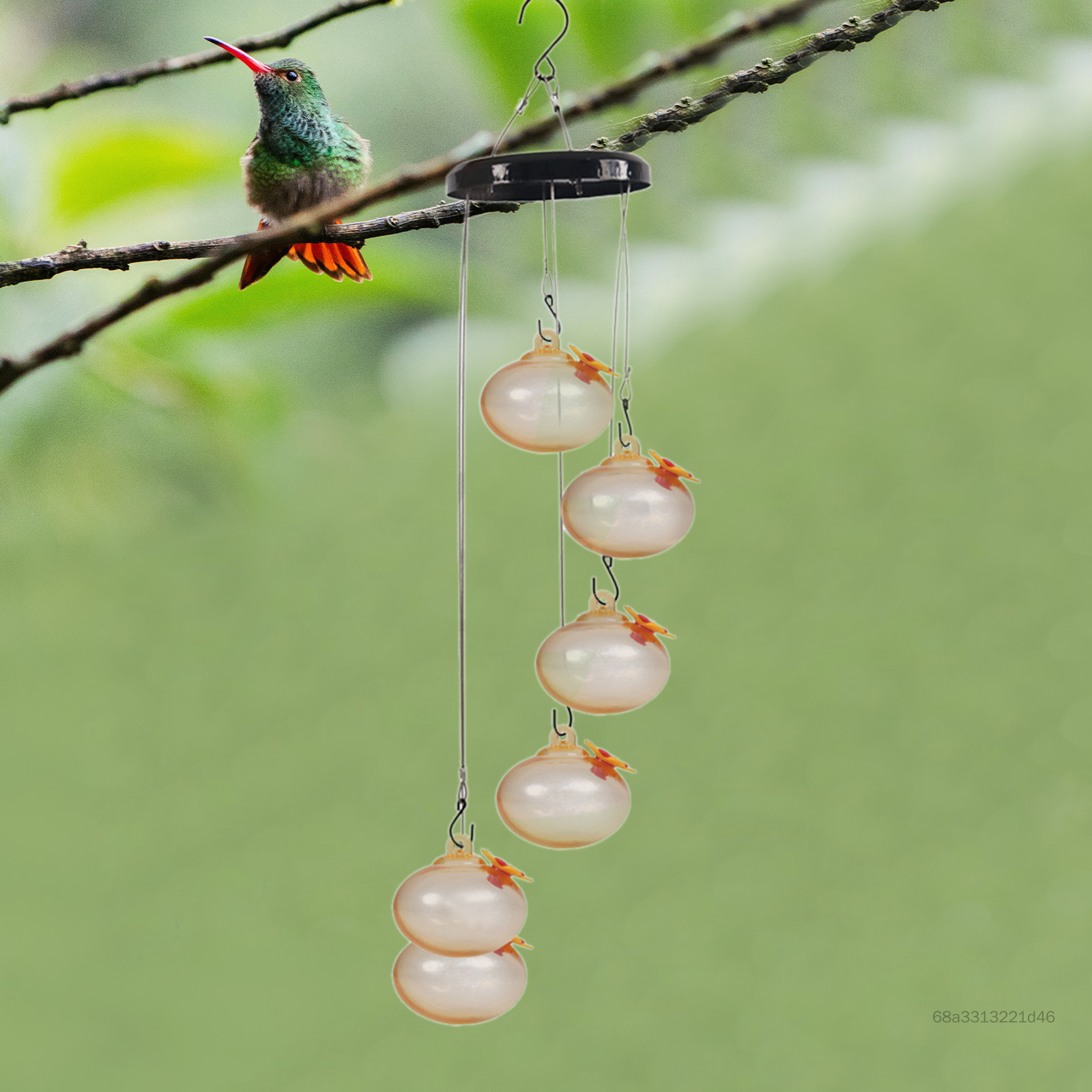Gió Chime Hummingbird Water Feater Wind Chime Shape Hummingbird Water Studenter thích hợp cho sân trong và boong sto-vn - 7