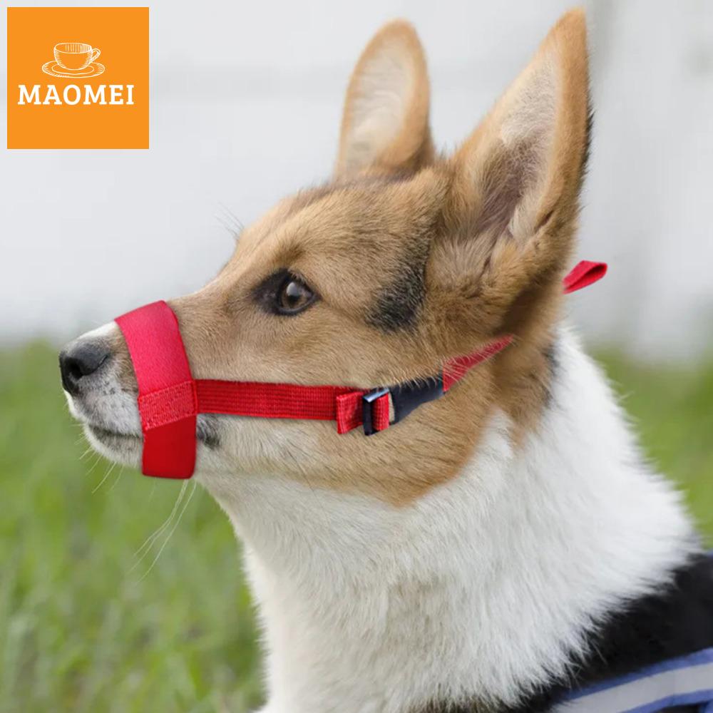 MAOMEI 1 cái Đầy màu sắc Để ngăn ngừa ăn uống vô trật tự Chống cắn Ngừng sủa Có thể điều chỉnh Mõm chó Phụ Kiện Thú cưng Miếng che miệng chất béo nạ dây đeo cho chó
