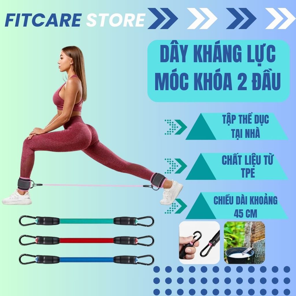 Dây đai kháng lực tập chân, đai cuốn cổ chân, kickback, tập taekwondo, cải thiện lực chân có móc khóa