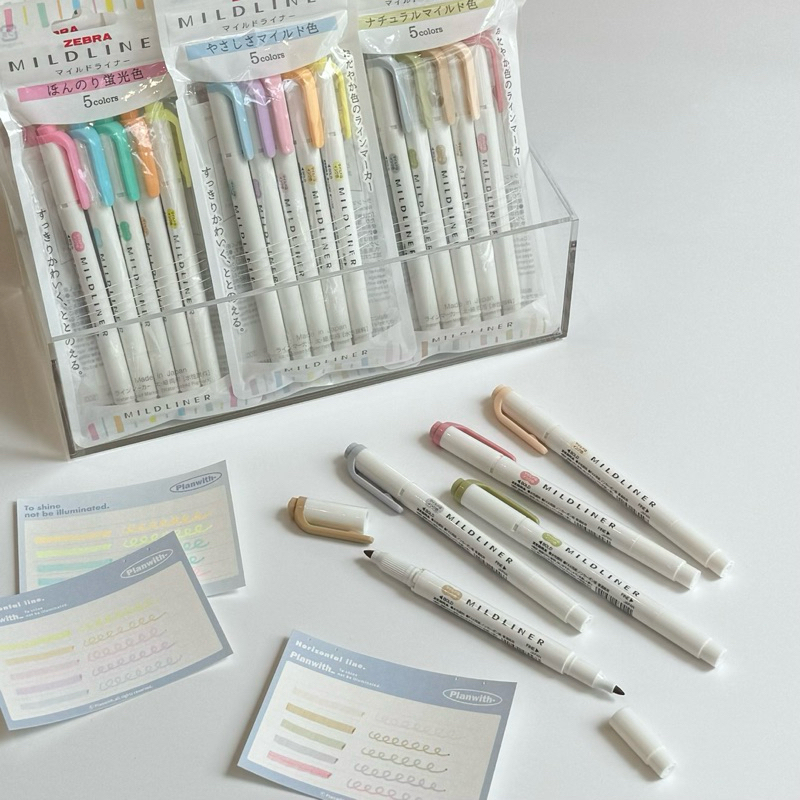 Bộ bút dạ quang màu mildliner 2 đầu highlighter & marker