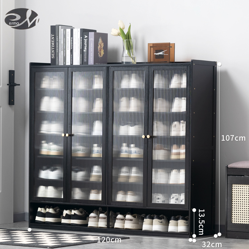 Shoe rack, multi-layer storage rack, household simple entrance, balcony, indoor large capacity dustproof shoe cabinet, small narrow bamboo ราคา 1,431 บาท*ส่งฟรี