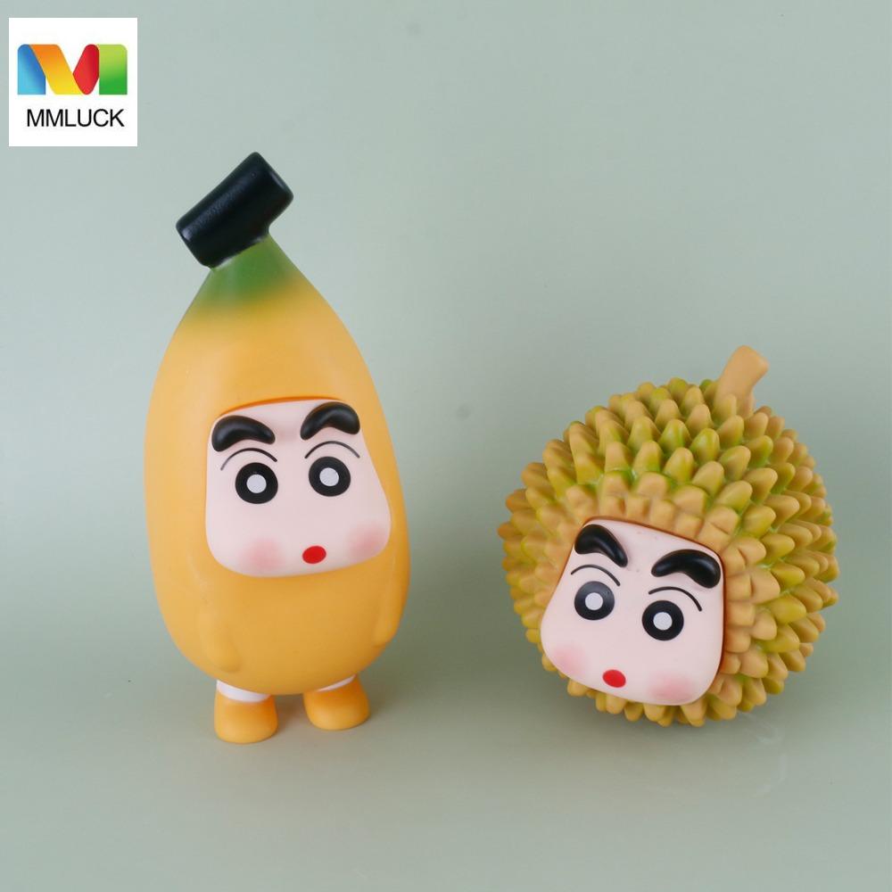 MMLUCK Sầu riêng Heo đất Shin-Chan bút màu trái cây Bể tiết kiệm Chuối Hộp đựng bút chì Shin chan Đồ