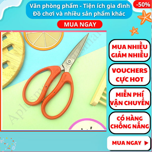 Kéo Cdaj Dj-2S loại to siêu bén dài 18.8 cm, siêu tiện lợi ✔️ kéo gia dụng ✔️ kéo đa năng ✔️ kéo thép không gỉ ✔️ kéo cực bén ✔️Aplusmart