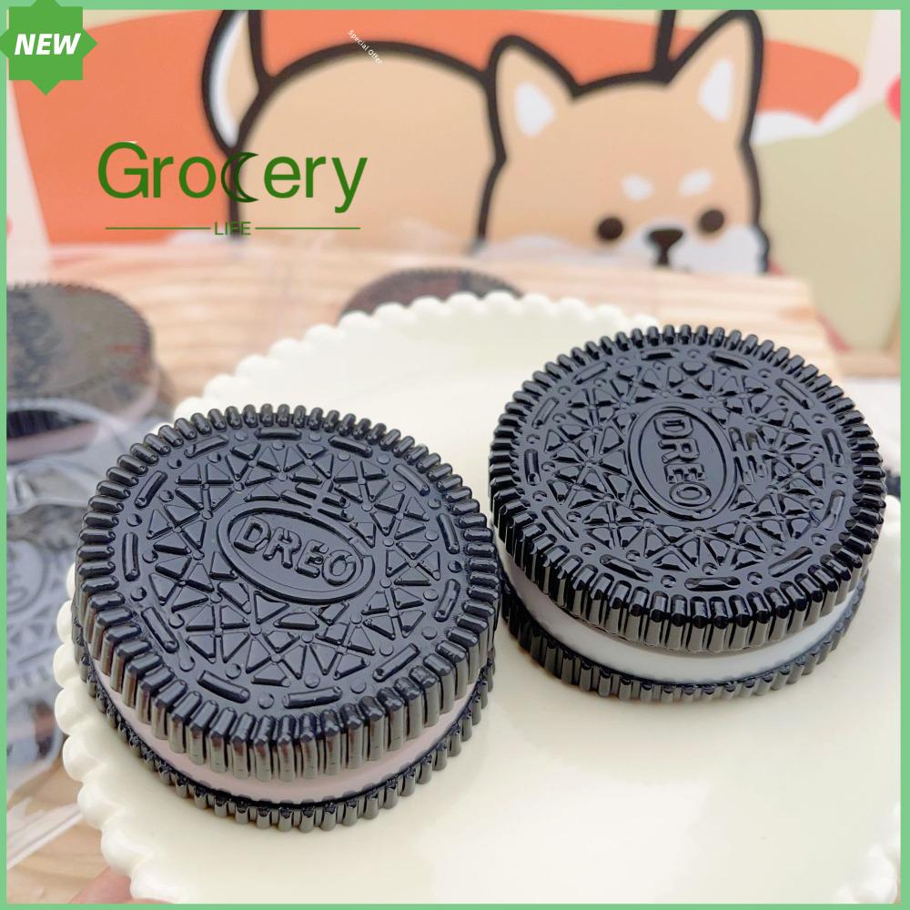 GROCERY LIFE Oreo lớn Đồ chơi bóp bánh quy Silicone Thủ công Đồ chơi giảm căng thẳng Mô phỏng Mochi TabA Đồ chơi bóp tráng miệng Quà Tặng
