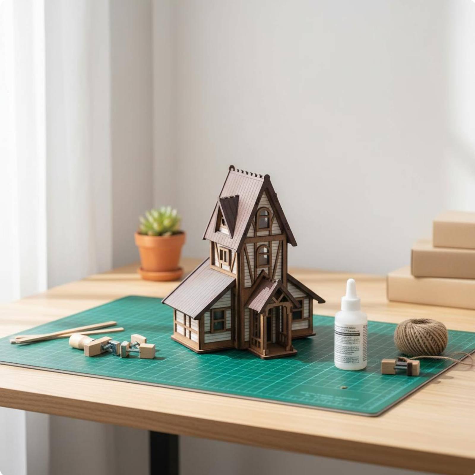 Miracle Shining Diy Miniature House European Gothic Style Wood Model 1 12 Scale Furniture for Creative Room Decor ราคา 28,578 บาท*ส่งฟรี