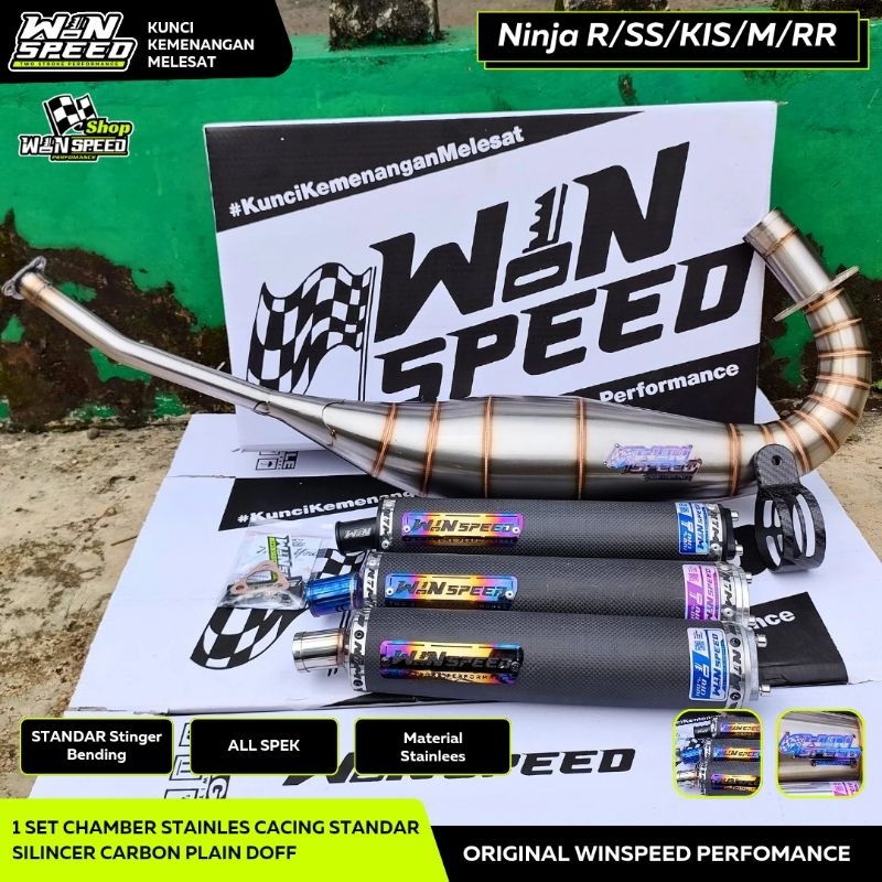 Knalpot Ninja R RR SS KIS ZX150 Step Standar Stainles Las Cacing SILENCER CARBON PLAIN DOFF WIN SPEED Harga 1,350,000 rupiah*Gratis Ongkir