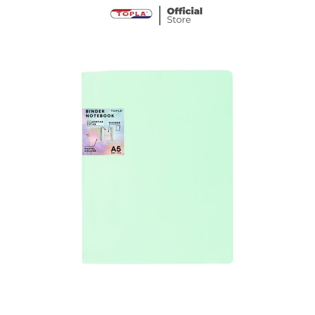 Topla Binder Note 910 A5 B5 Ring Plastik Pastel Buku Catatan Kuliah Sekolah