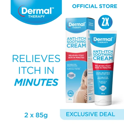Dermal Therapy Anti Itch Soothing Cream 85g (Twin Pack)