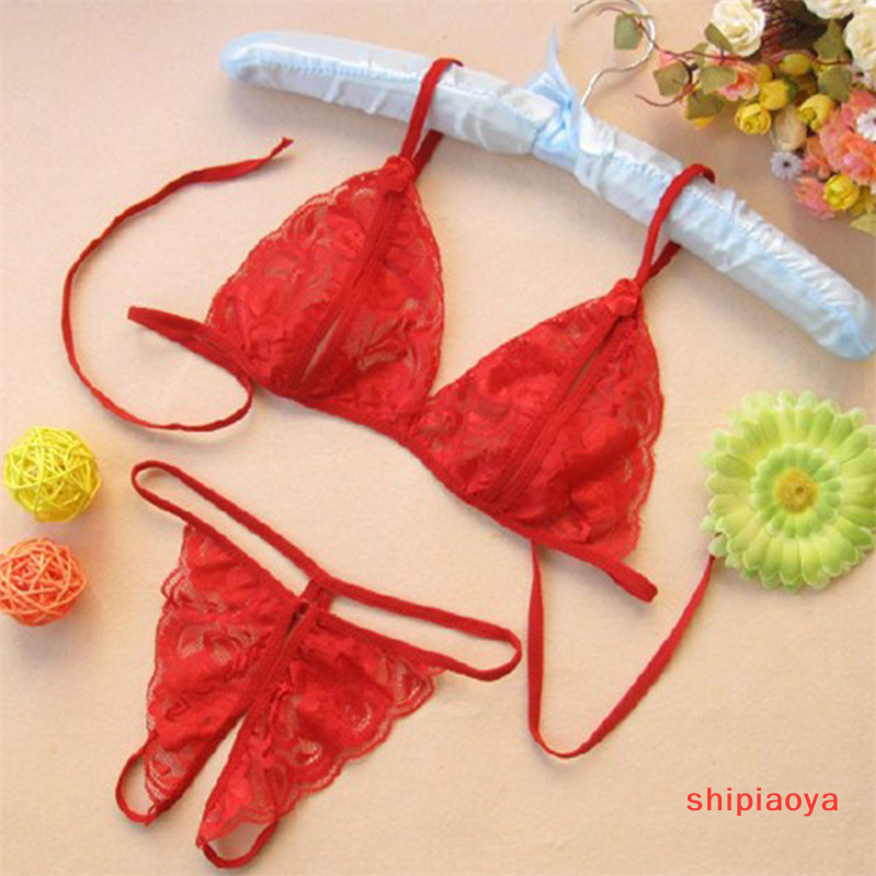Shipiaoya bikini ren Set đồ bơi mùa hè Bikini Nữ Sexy áo tắm đi biển Bộ Đồ Tắm Bikini Với dây yếm cổ