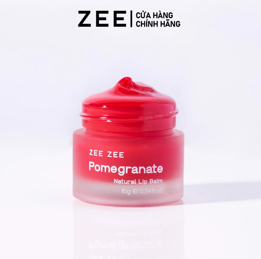 (Kèm Mask) Son Dưỡng Hồng Môi Lựu Đỏ ZEE Store Vietnam - Pomegranate Natural Lip Balm 10g