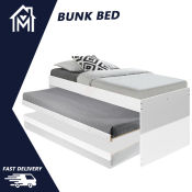 Ister Classic Wooden Single Bed frame with drawers / Pull Out Bed / Bedframe with headboard