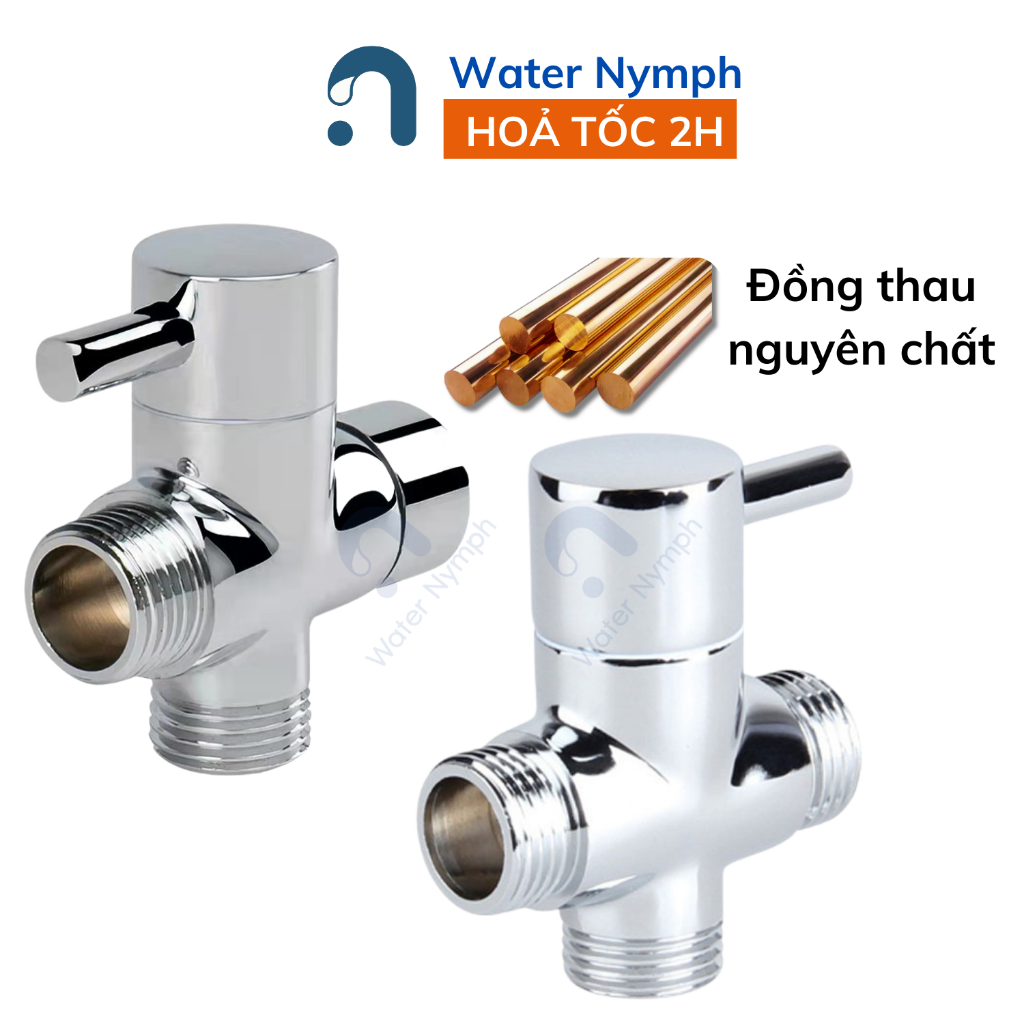 Van chia nước vòi nước bằng đồng thau vòi sen, vòi lavabo,ren G 1/2, 3/4