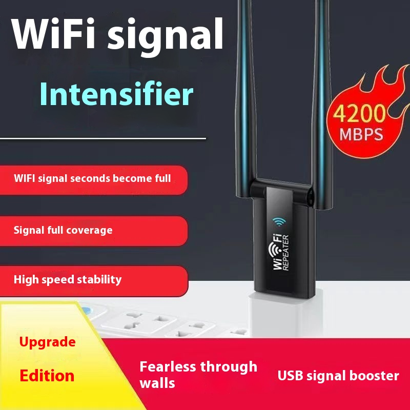  Bộ kích sóng không dây khuếch đại Bộ khuếch đại tín hiệu wifi tốc độ cao 4200Mbps 