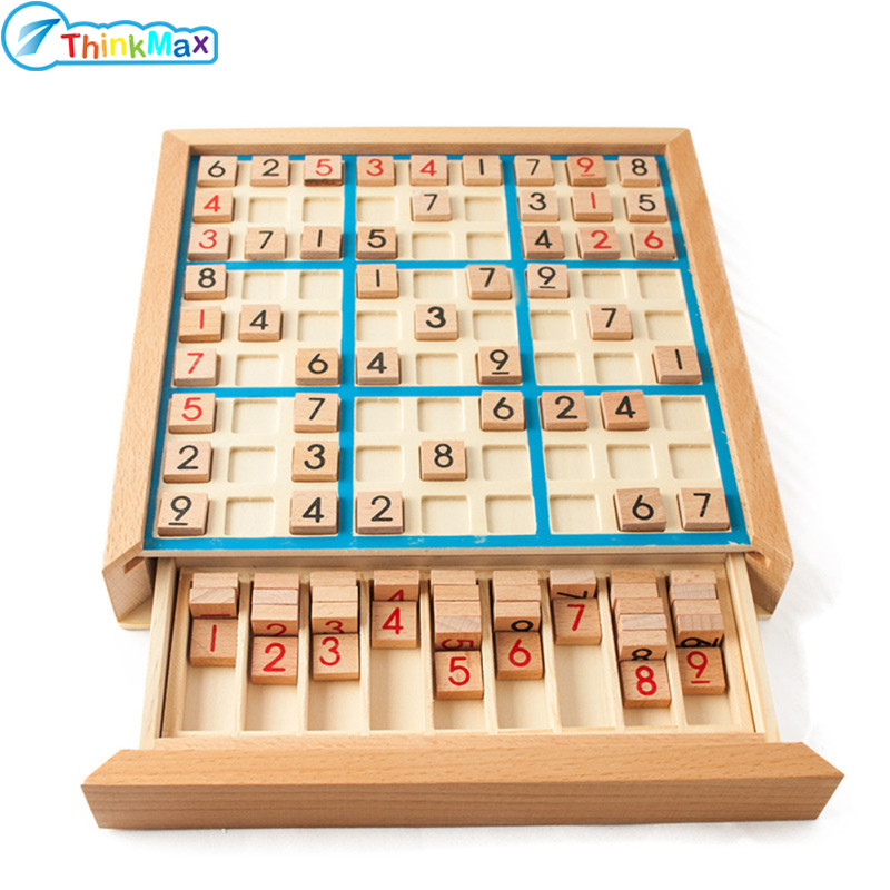 Sudoku Chess Digits 1 to 9 Intelligent Fancy Educational Wood Toy for Kids