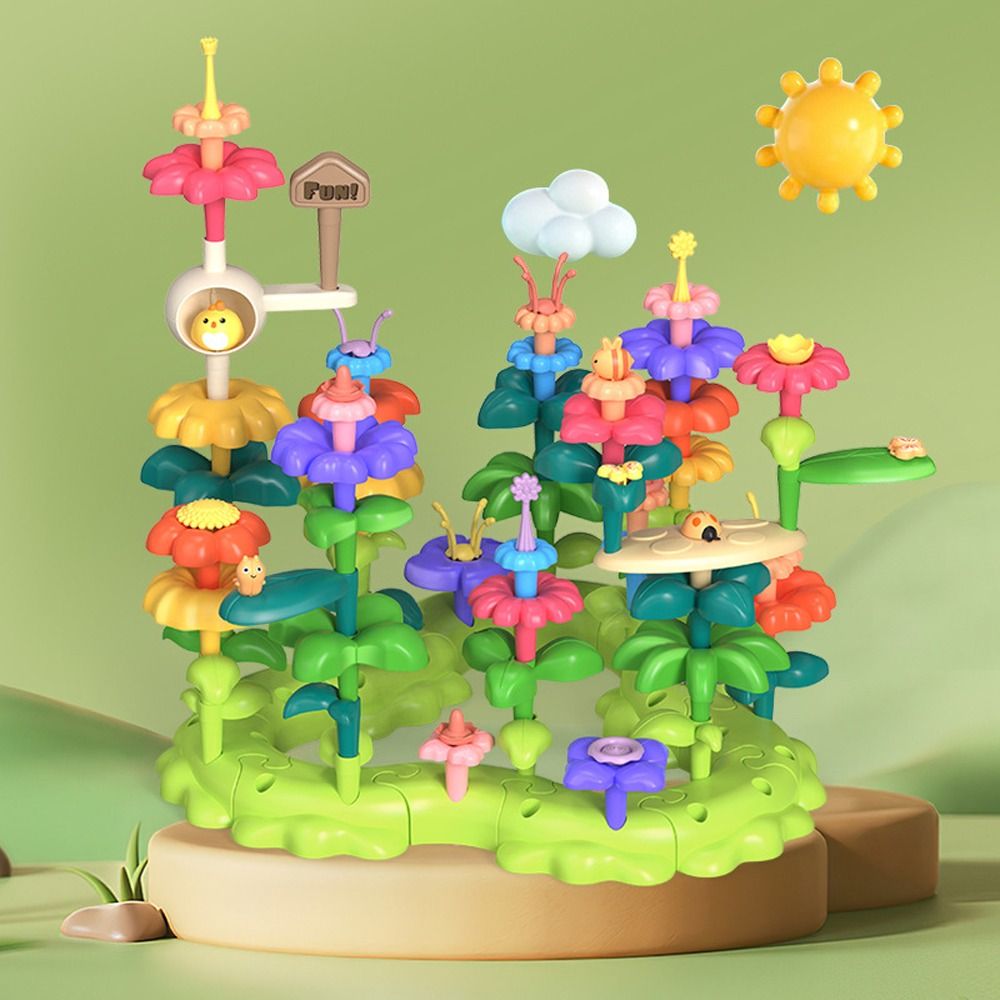 HENRYJ 42PCS /93PCS Nhựa Đồ chơi xây dựng vườn hoa Rèn luyện trí não Nhiều màu Dễ thương Trò chơi logic Trẻ em
