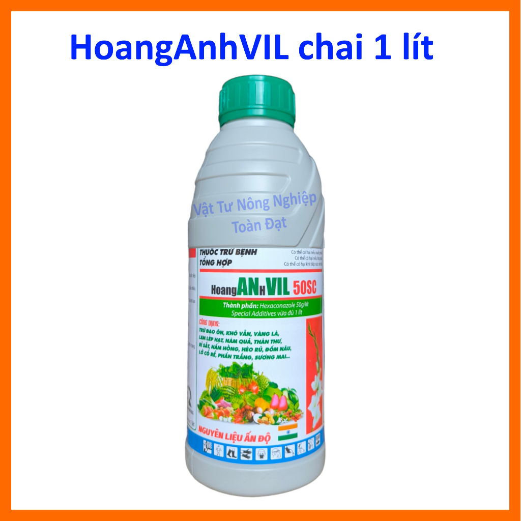 Thuốc trừ bệnh Hoanganh Anvil (Hexaconazole 50SC) 1 lít Hoanganhvil chặn đọt sầu riêng trừ nấm bệnh