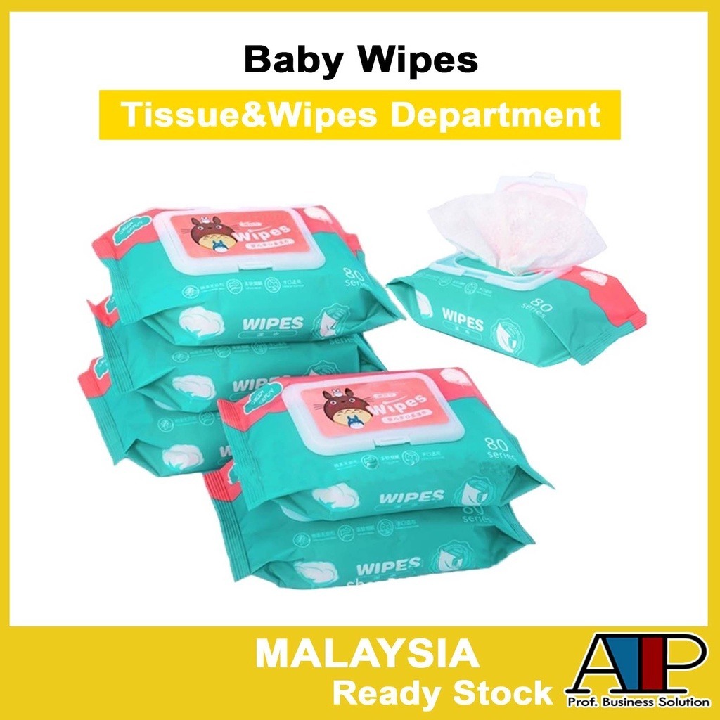 TITISU🧻 Totoroo Premium Baby Wet Wipes Tisu Basah Wet Tissue With Cover Non-Alcohol Parabens Free Fragrance Free